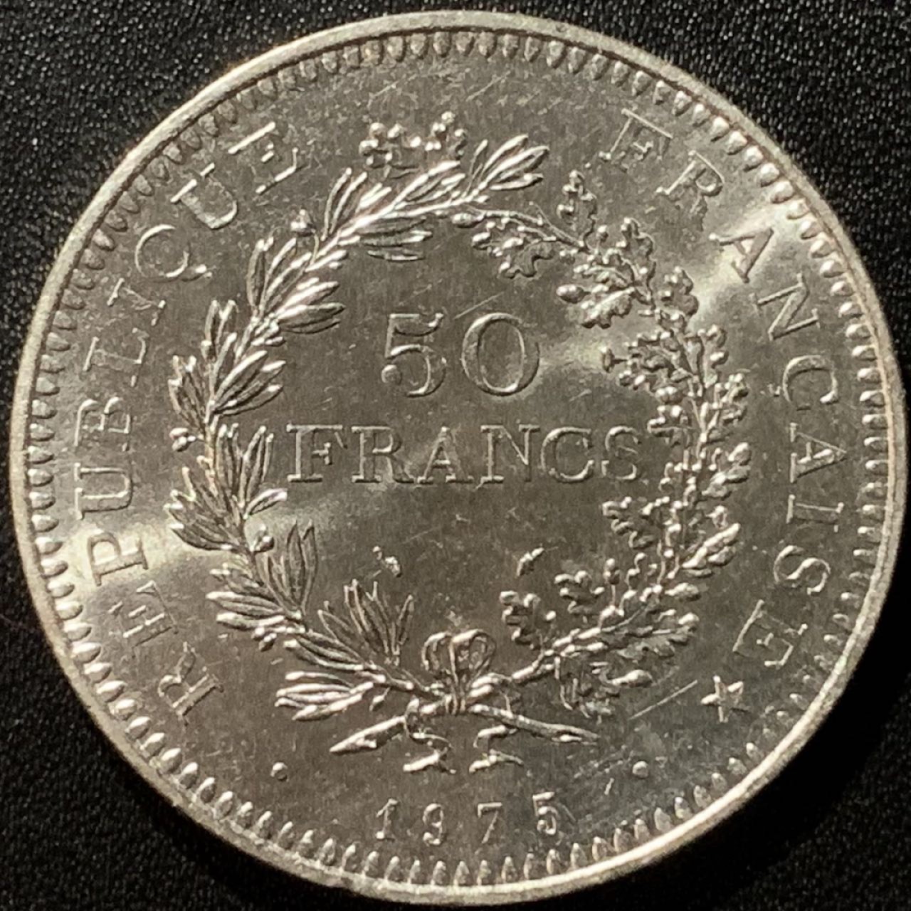 紫瑗钱币——第281期拍卖  法国 1975年 大力神 50法郎 30克 0.9银 