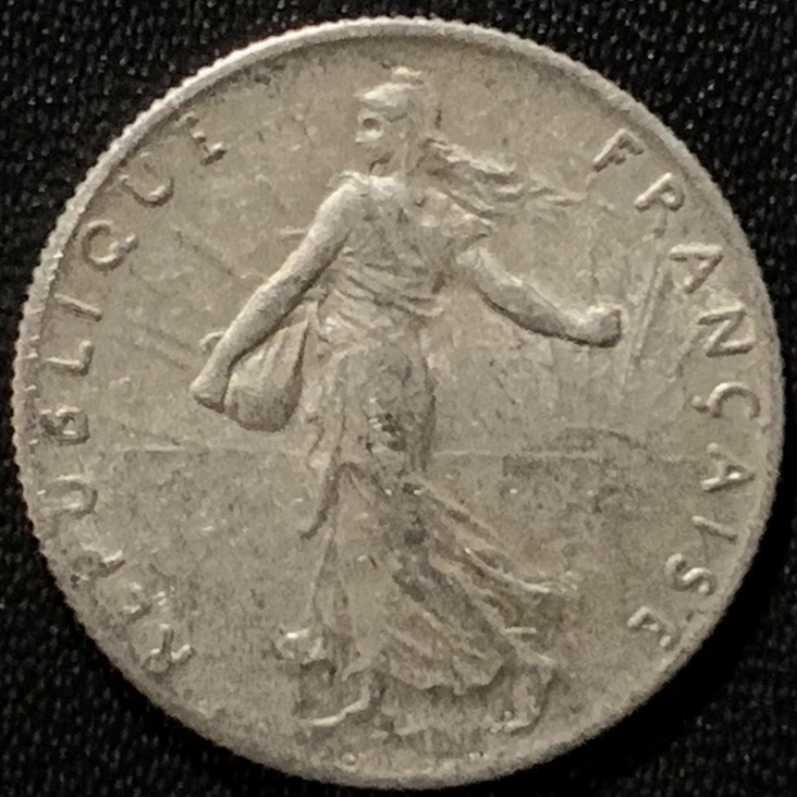 紫瑗钱币——第265期拍卖 法国 1918年 播种女神 50分 2.5克 0.835银