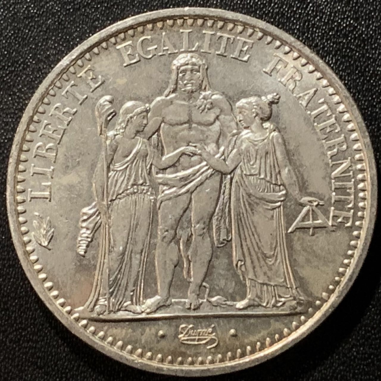 紫瑗钱币——第281期拍卖 法国 1971年 大力神 10法郎 25克 0.9银 UNC