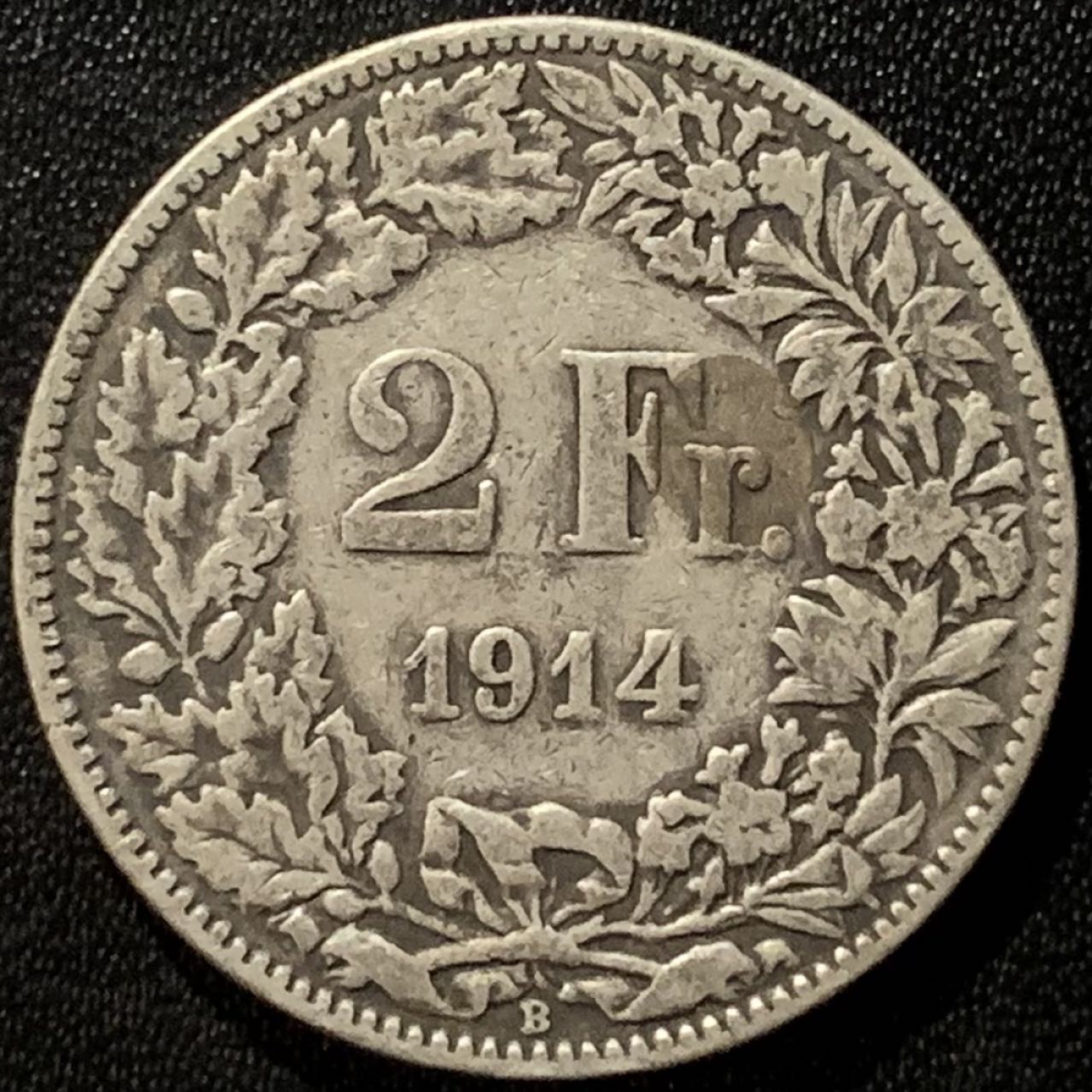 紫瑗钱币——第265期拍卖 瑞士 1914年 赫尔维蒂亚 2法郎 10克 0.835银