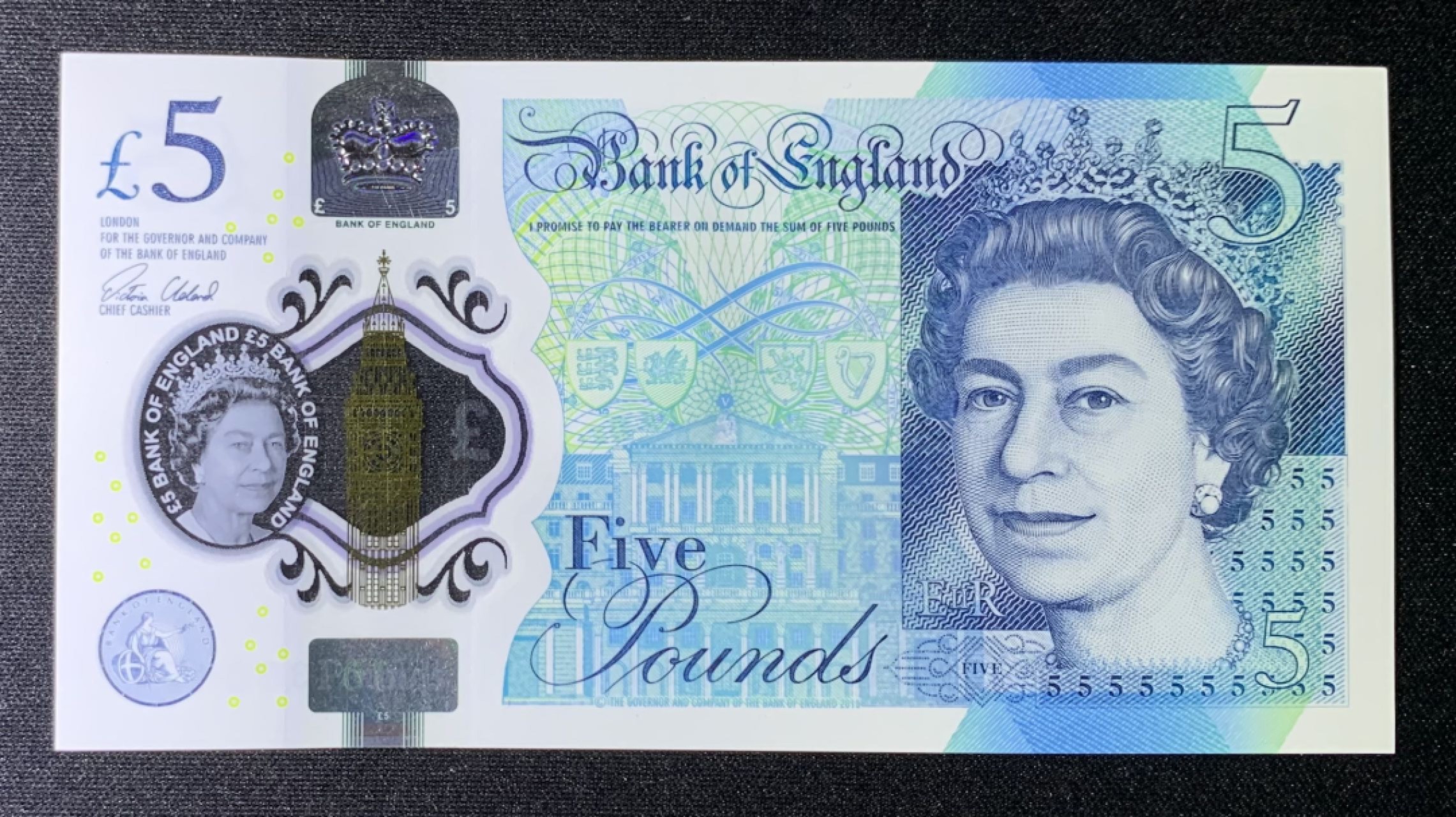 紫瑗钱币——第266期拍卖——纸币场 英国 2015年 伊丽莎白二世 丘吉尔 5英镑 塑料钞 UNC 