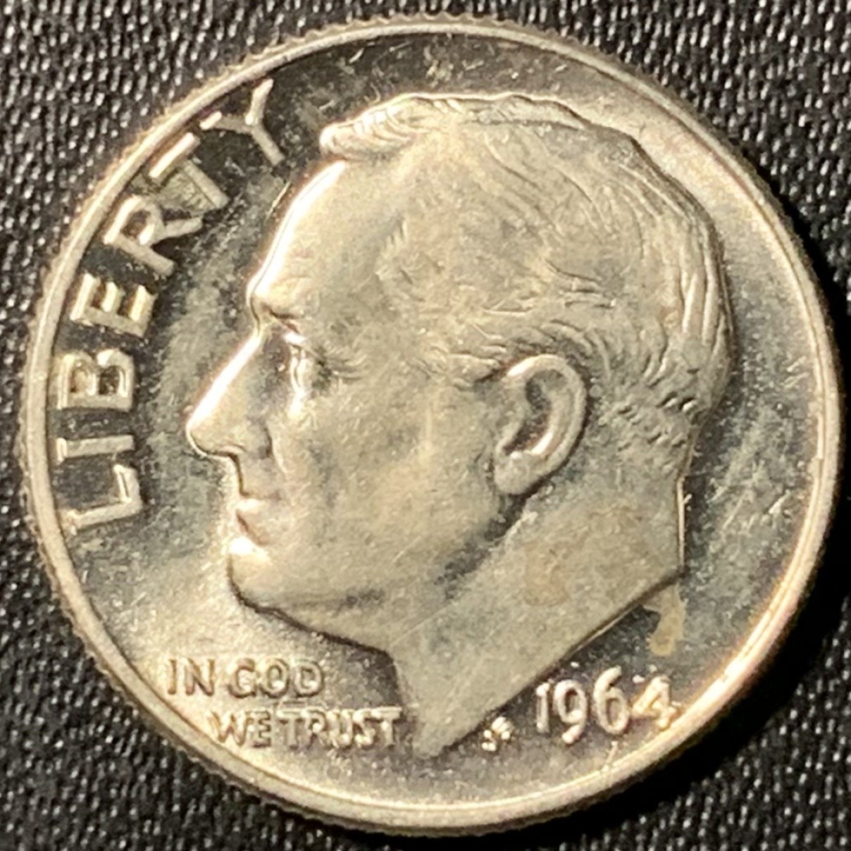 紫瑗钱币——第267期拍卖 美国 1964年 罗斯福 10美分 2.5克 0.9银 UNC