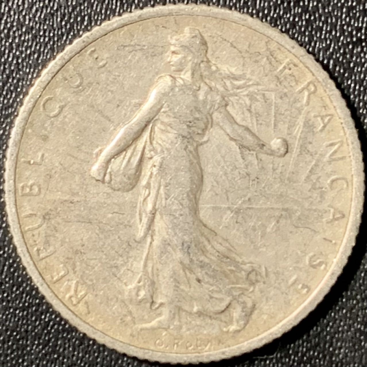 紫瑗钱币——第285期拍卖 法国 1916年 播种女神 1法郎 5克 0.835银