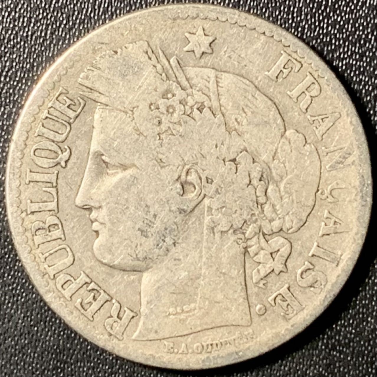 紫瑗钱币——第267期拍卖 法国 1871年 谷物女神 2法郎 10克 0.835银