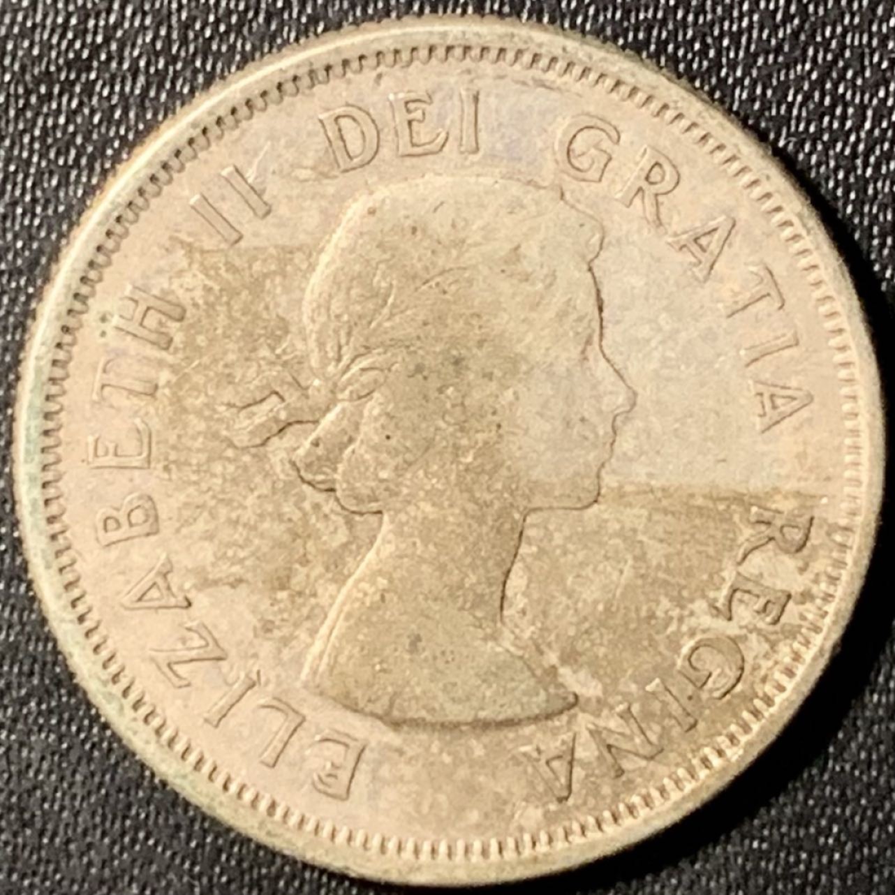 紫瑗钱币——第285期拍卖 加拿大 1961年 伊丽莎白二世 驯鹿 25分 5.84克 0.8银