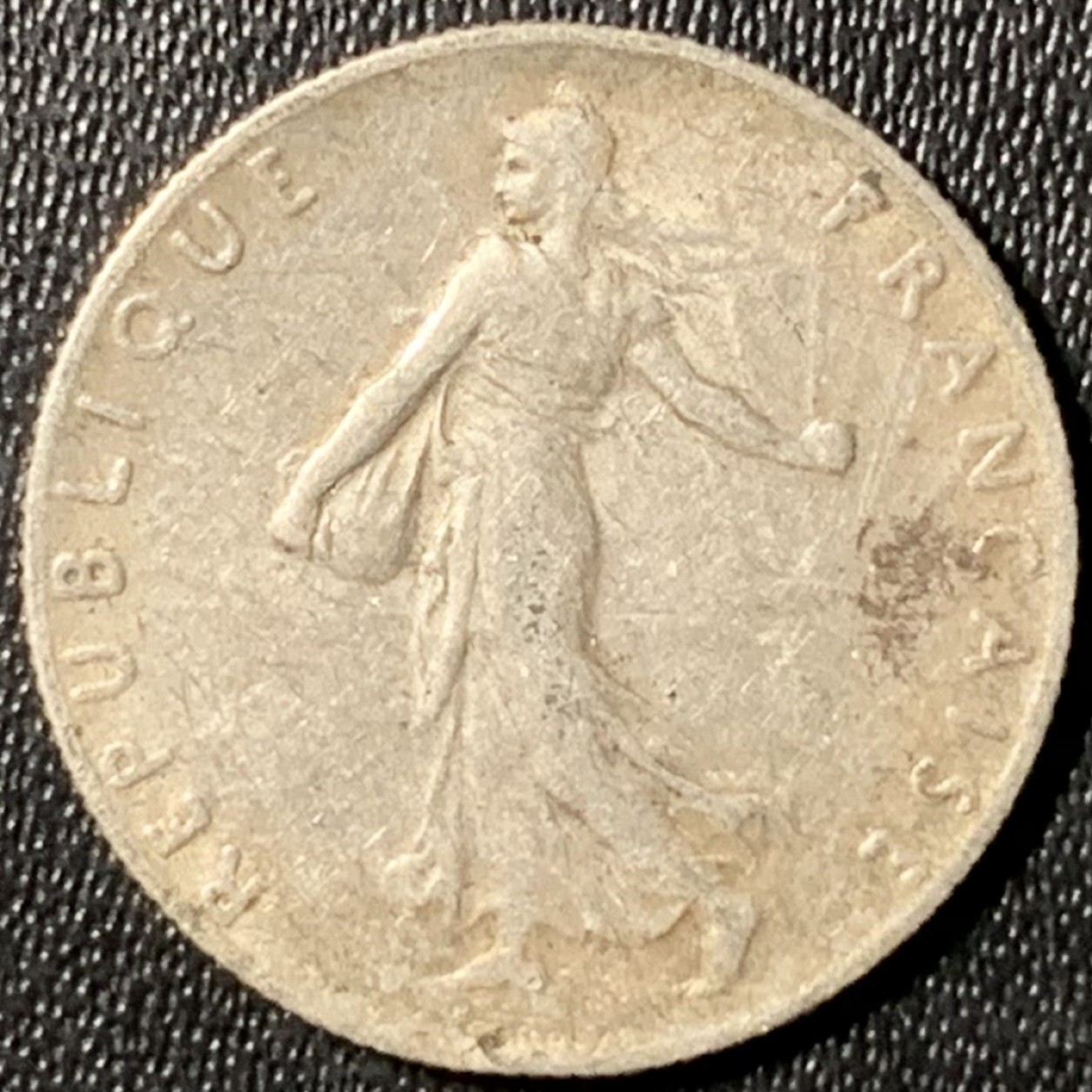 紫瑗钱币——第267期拍卖 法国 1916年 播种女神 50分 2.5克 0.835银