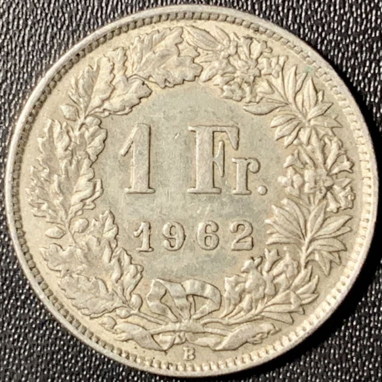 紫瑗钱币——第285期拍卖 瑞士 1962年B 赫尔维蒂女神 1法郎 5克 0.835银 UNC 