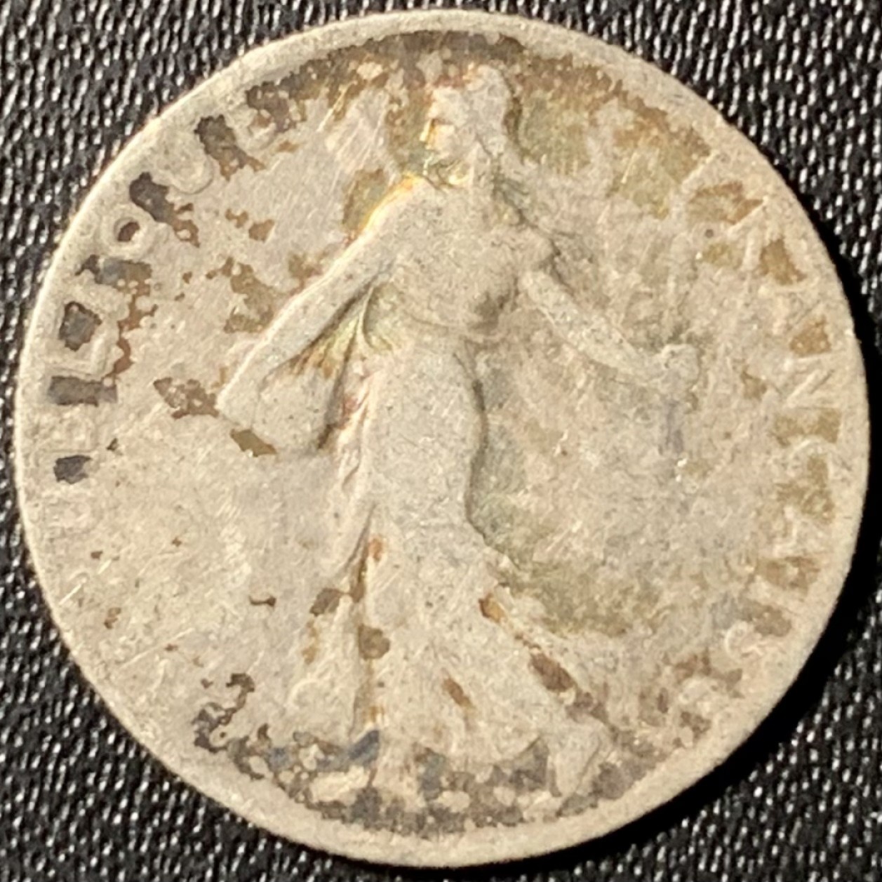 紫瑗钱币——第285期拍卖 法国 1910年 播种女神 50分 2.5克 0.835银