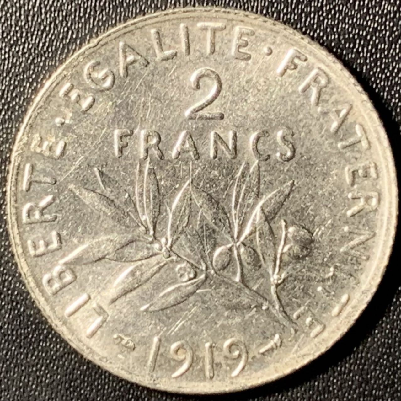 紫瑗钱币——第267期拍卖 法国 1919年 播种女神 2法郎 10克 0.835银