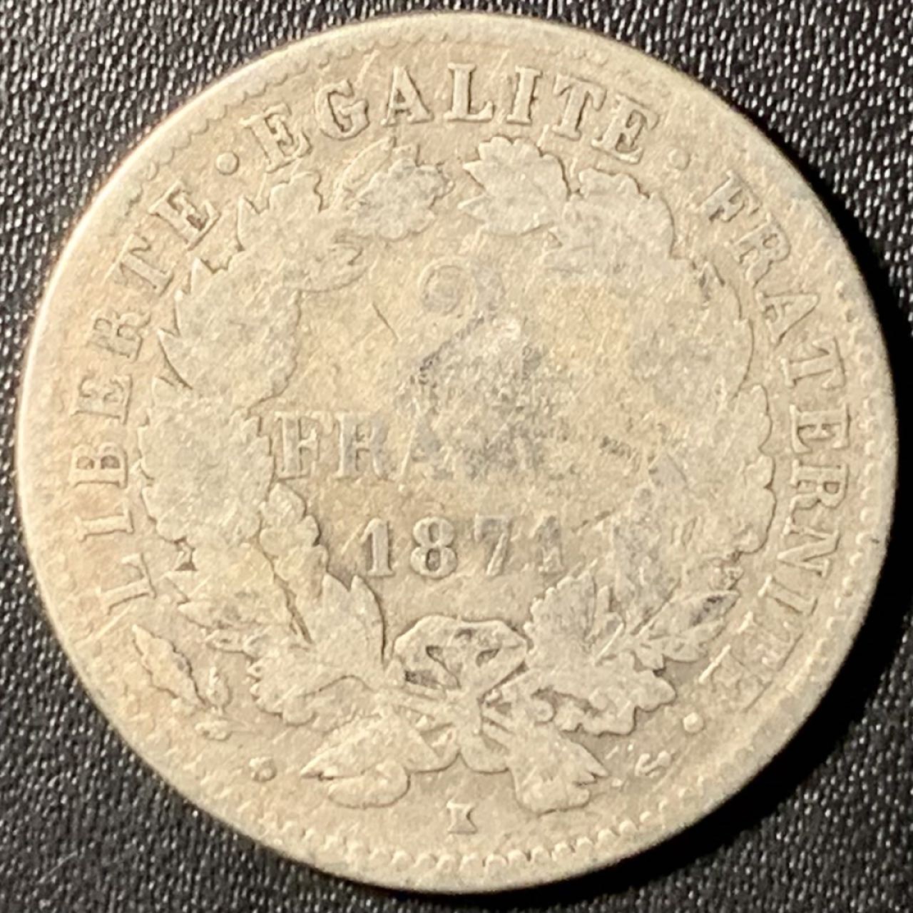 紫瑗钱币——第267期拍卖 法国 1871年 谷物女神 2法郎 10克 0.835银