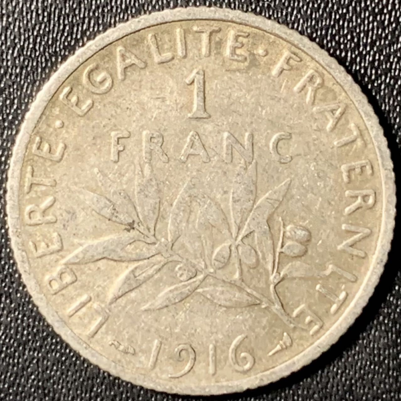 紫瑗钱币——第285期拍卖 法国 1916年 播种女神 1法郎 5克 0.835银