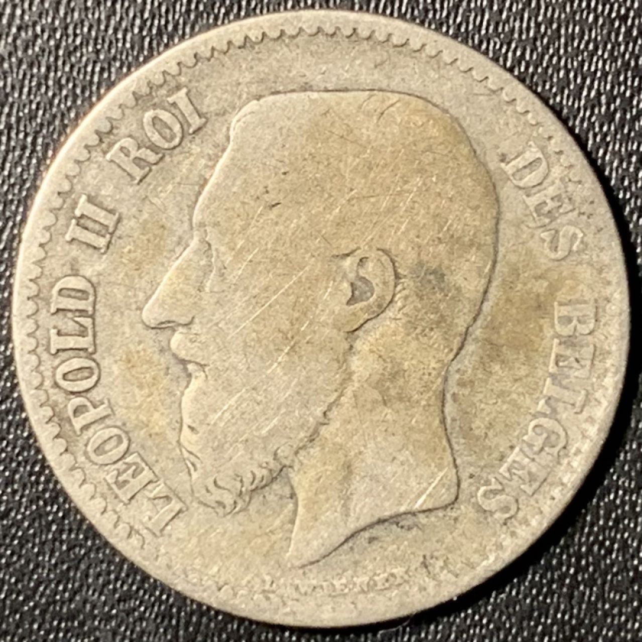 紫瑗钱币——第322期拍卖 比利时 1867年 利奥波德二世 1法郎 5克 0.835银