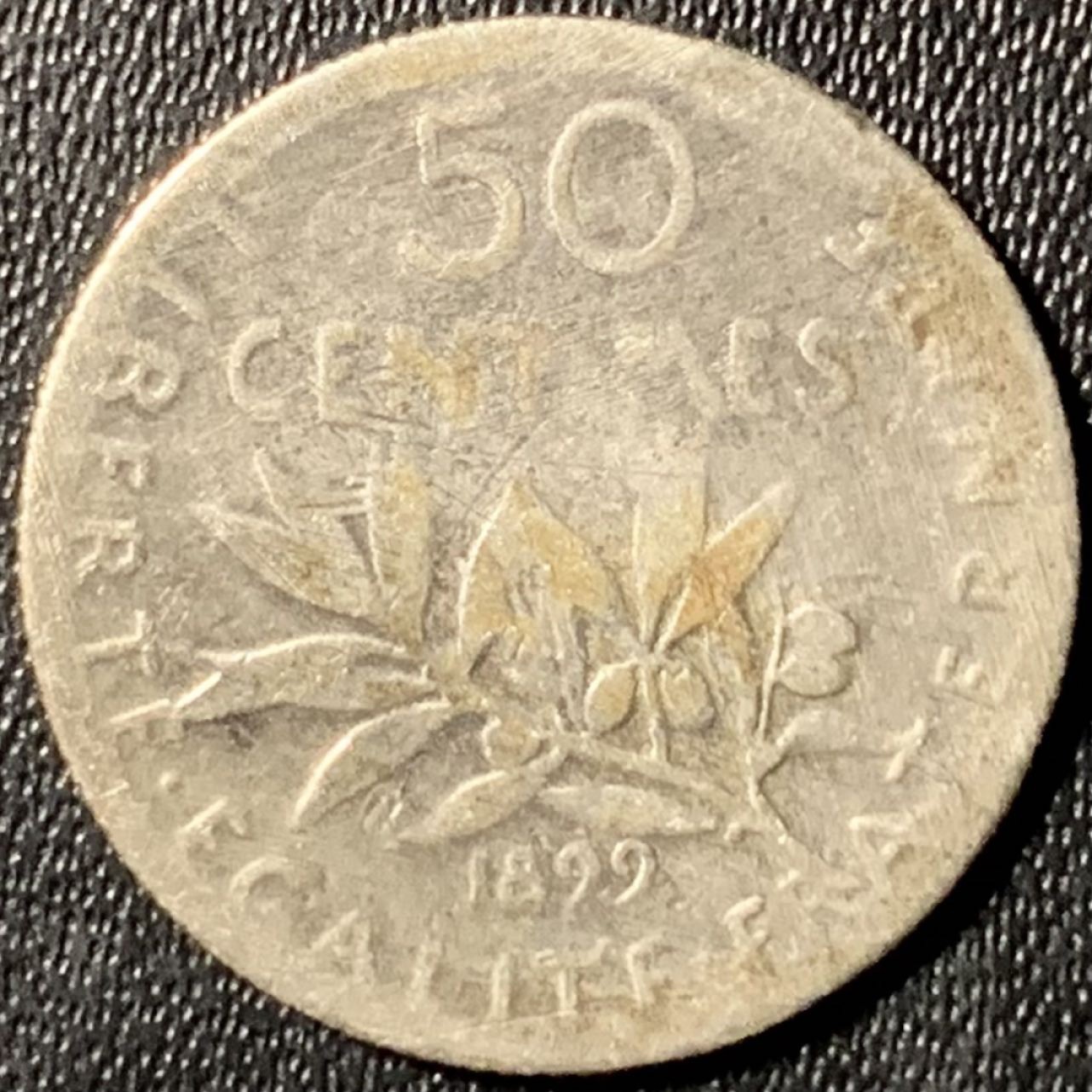 紫瑗钱币——第267期拍卖 法国 1899年 播种女神 50分 2.5克 0.835银