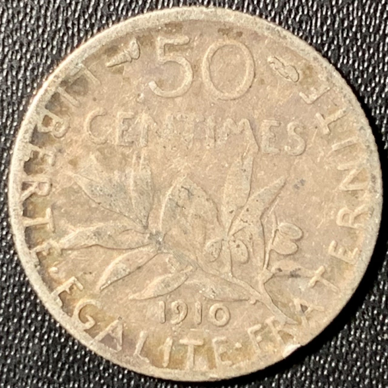 紫瑗钱币——第285期拍卖 法国 1910年 播种女神 50分 2.5克 0.835银