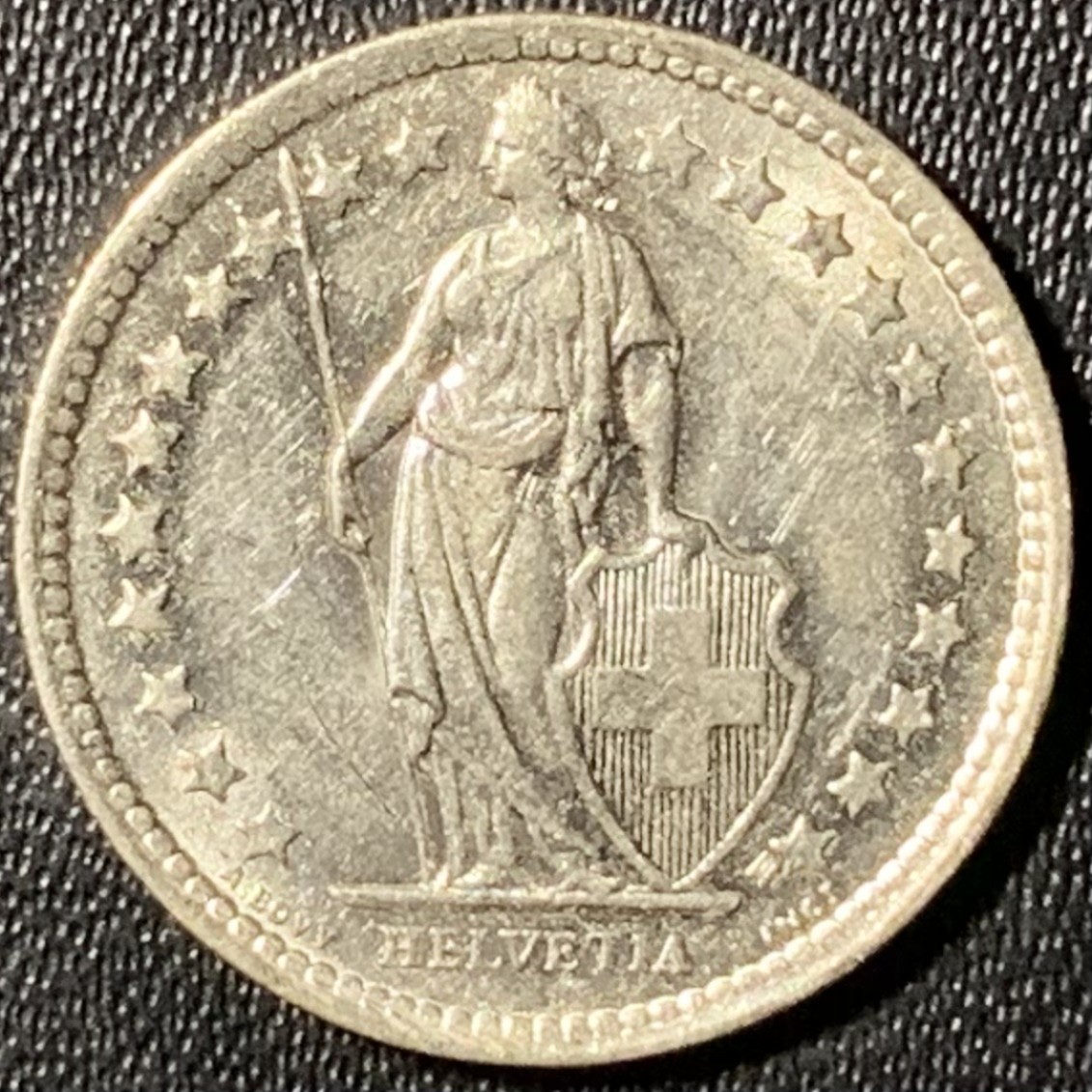 紫瑗钱币——第267期拍卖 瑞士 1959年 赫尔维蒂亚 1/2法郎 2.5克 0.835银 UNC