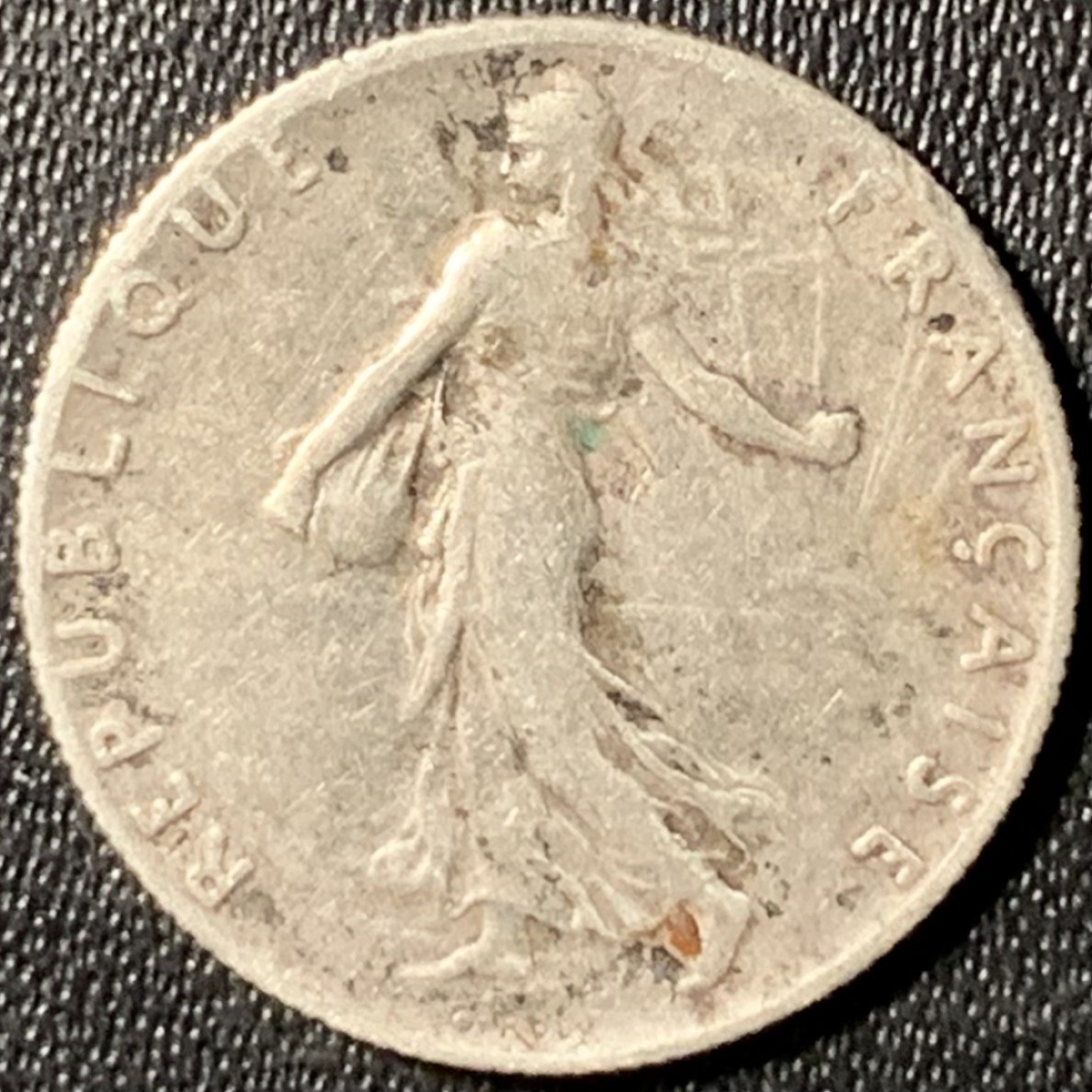 紫瑗钱币——第285期拍卖 法国 1917年 播种女神 50分 2.5克 0.835银