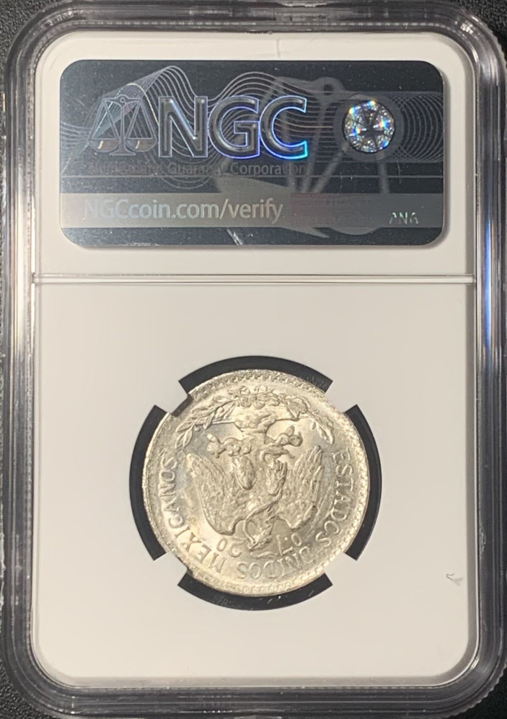 紫瑗钱币——第267期拍卖 墨西哥 1943年 M版 鹰洋 50分 银币 NGC MS64