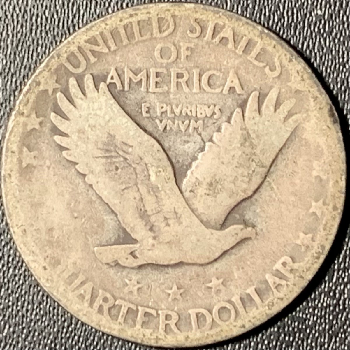 紫瑗钱币——第331期拍卖 美国 1925年 小飞鹰 25美分 6.25克 0.9银