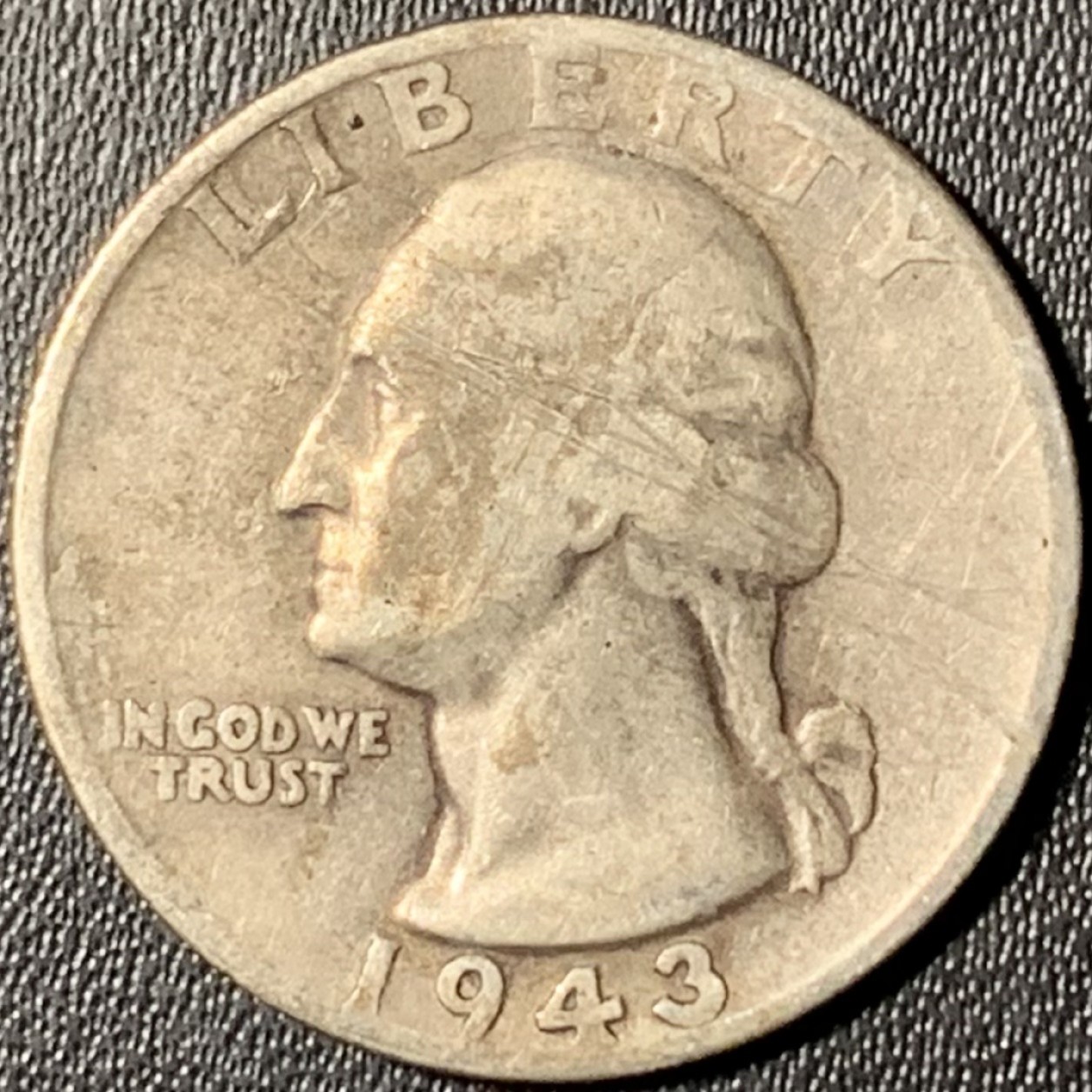 紫瑗钱币——第268期拍卖 美国 1943年 华盛顿 25美分 6.25克 0.9银