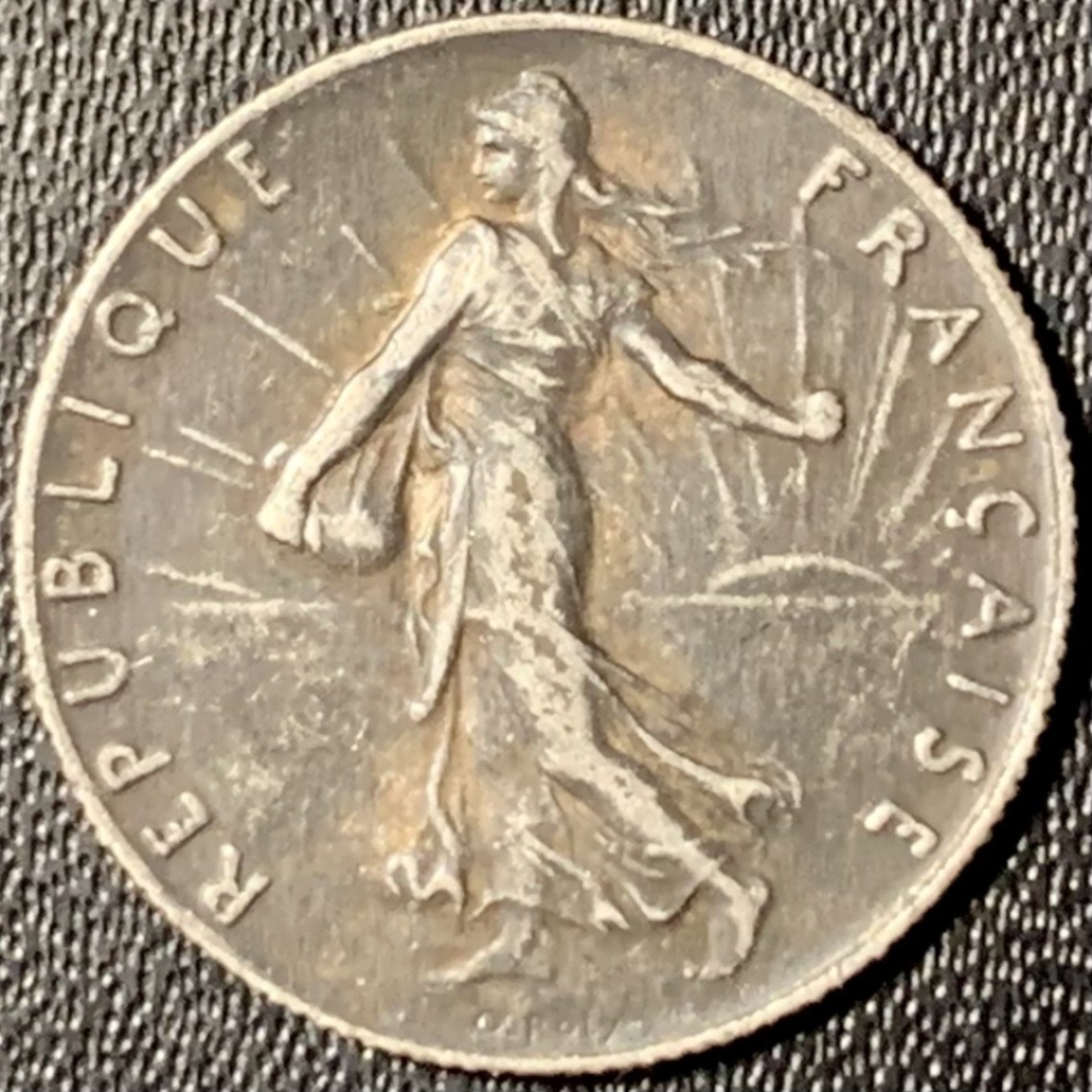 紫瑗钱币——第268期拍卖 法国 1915年 播种女神 50分 2.5克 0.835银