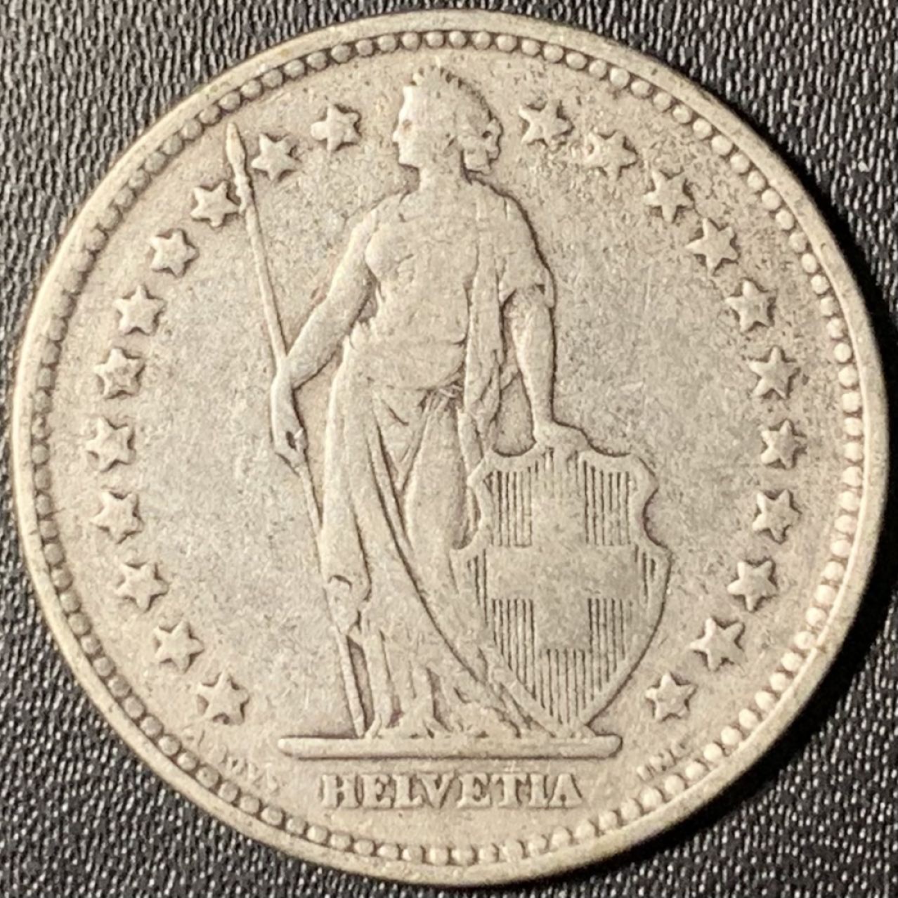 紫瑗钱币——第268期拍卖 瑞士 1920年 赫尔维蒂亚 2法郎 10克 0.835银