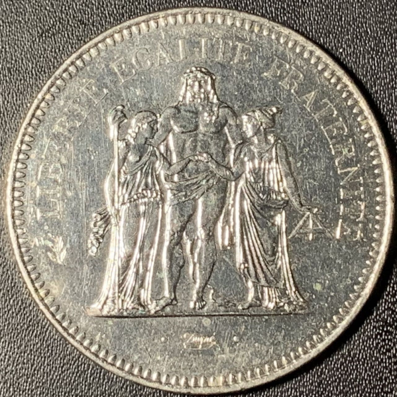 紫瑗钱币——第268期拍卖 法国 1975年 大力神 50法郎 30克 0.9银 UNC