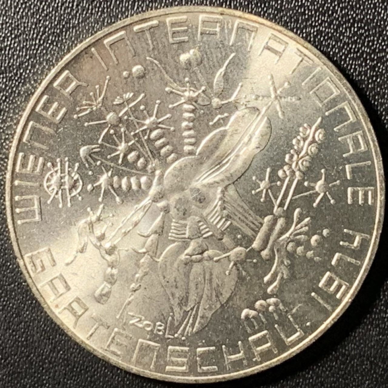 紫瑗钱币——第267期拍卖 奥地利 1974年 维也纳国际花卉展 50先令 20克 0.64银 UNC