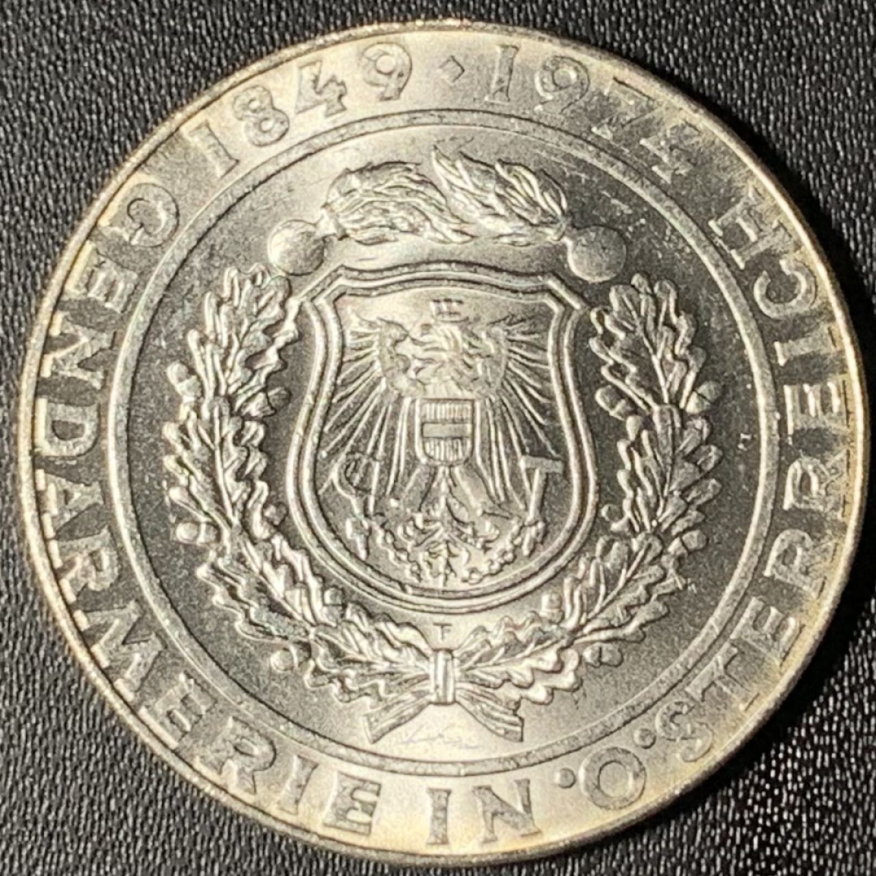 紫瑗钱币——第268期拍卖 奥地利 1974年 奥地利武装部队125周年 50先令 20克 0.64银 UNC