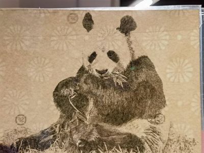 238.【鲸贝乐淘★两拍包邮】三字经·第“亲师友，习礼仪”号拍卖 【雕刻版】版画大熊猫，全新全品