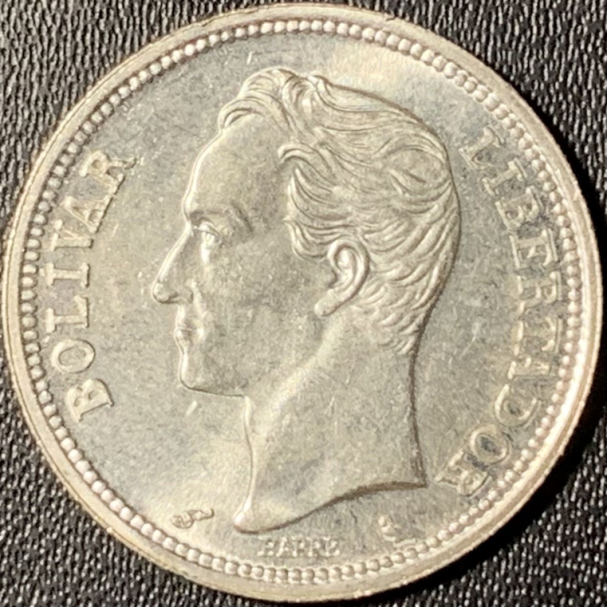 紫瑗钱币——第268期拍卖 委内瑞拉 1965年 1玻利瓦尔 5克 0.835银 UNC