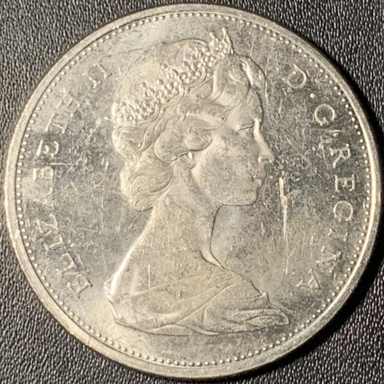 紫瑗钱币——第268期拍卖 加拿大 1966年 伊丽莎白二世 划船 1元 23.5克 0.8银 UNC