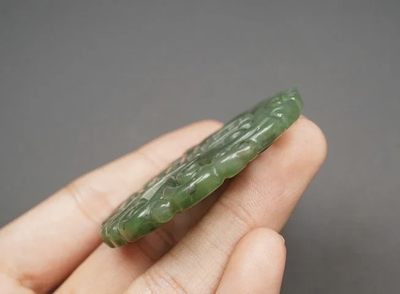 玉石翡翠玛瑙｜拍卖专场 和田碧玉 福寿牌挂件