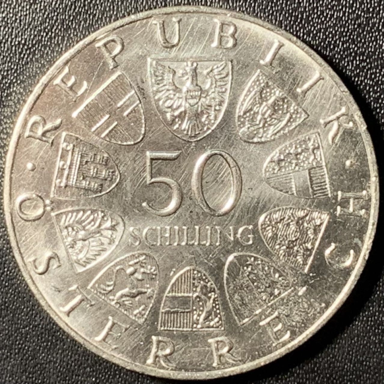 紫瑗钱币——第285期拍卖 奥地利 1970年 总统卡尔蕾纳 诞辰100周年 50先令 20克 0.9银 UNC