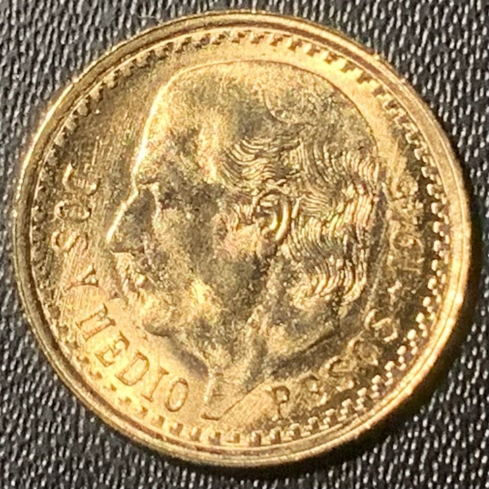 紫瑗钱币——第267期拍卖 墨西哥 1945年 伊达尔戈 2.5比索 2.0833克 0.9金 UNC