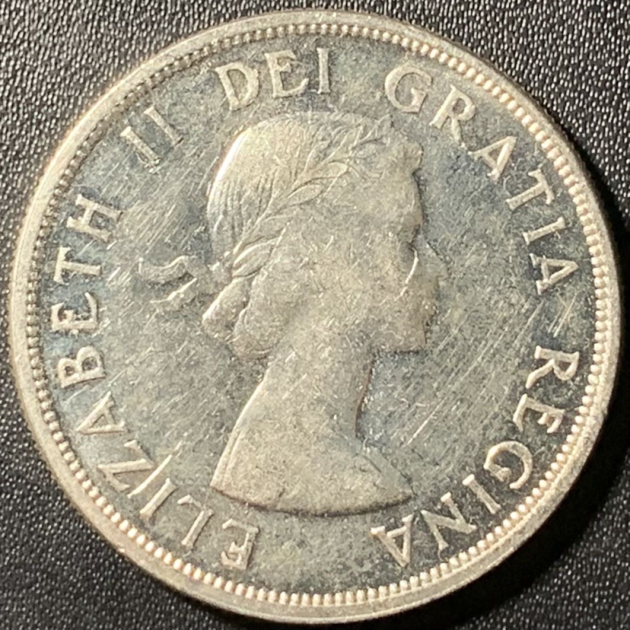 紫瑗钱币——第267期拍卖 加拿大 1958年 伊丽莎白二世 哥伦比亚百年 1元 23.5克 0.8银