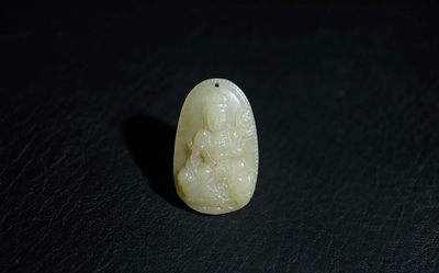 玉石翡翠玛瑙｜拍卖专场 - 明清工玉观音挂件