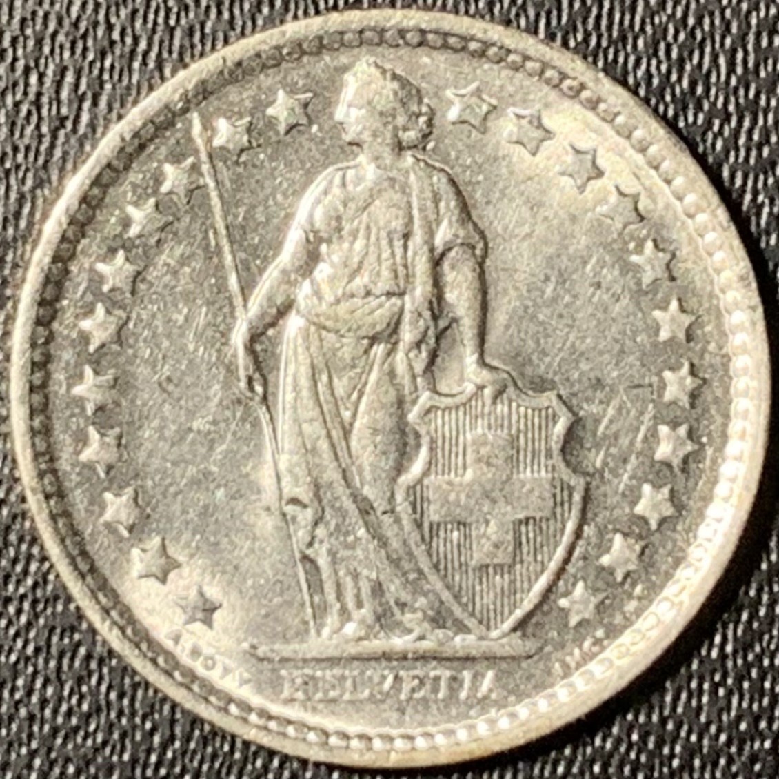 紫瑗钱币——第268期拍卖 瑞士 1964年 赫尔维蒂亚 1/2法郎 2.5克 0.835银 UNC