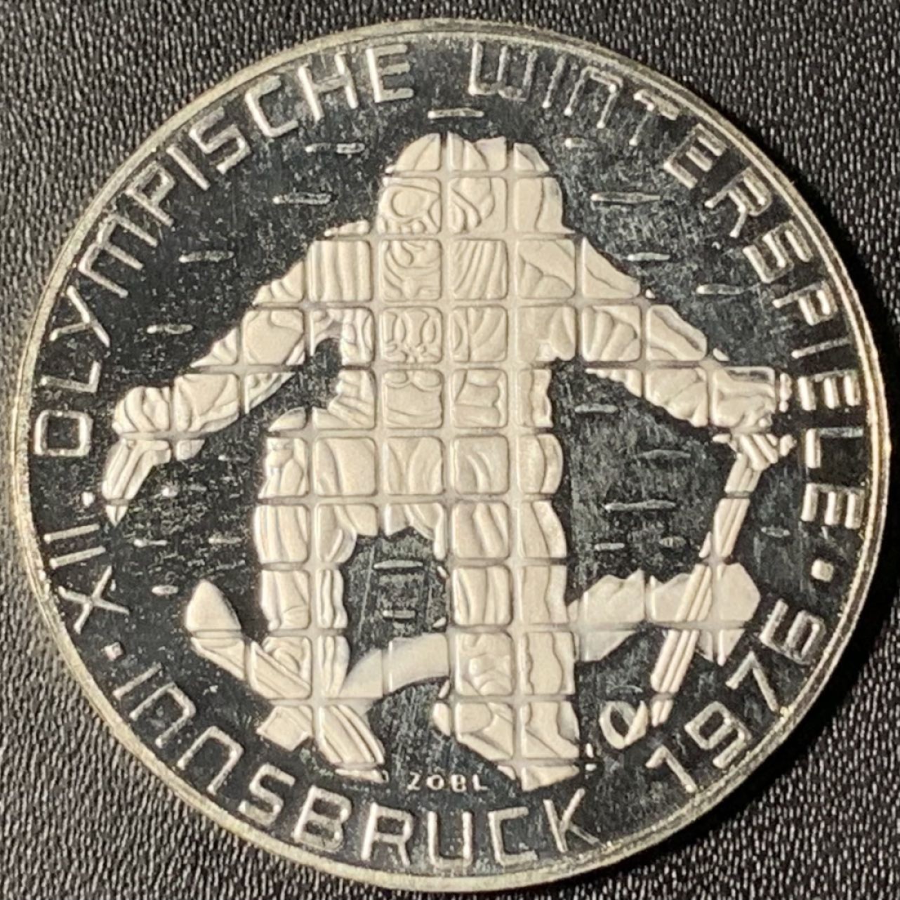 紫瑗钱币——第268期拍卖 奥地利 1976年 因斯布鲁克冬奥运 滑雪 100先令 24克 0.64银 精制