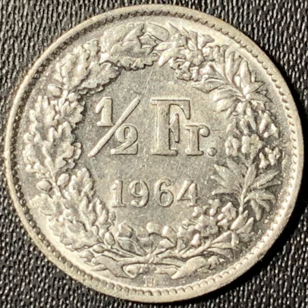 紫瑗钱币——第268期拍卖 瑞士 1964年 赫尔维蒂亚 1/2法郎 2.5克 0.835银 UNC