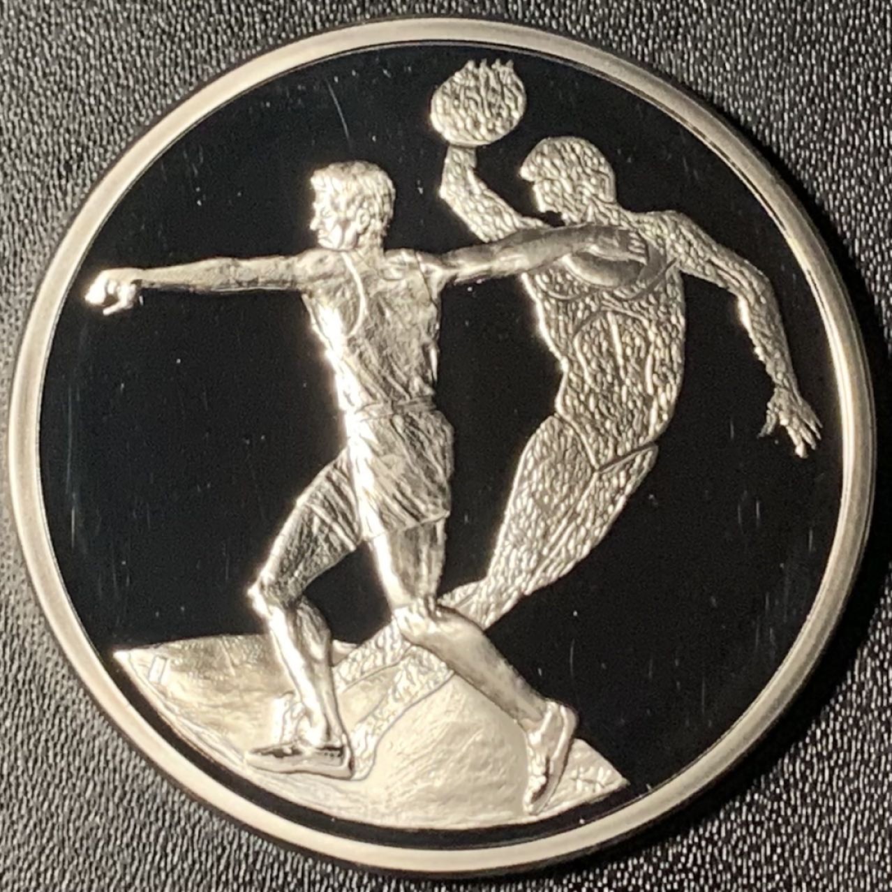 紫瑗钱币——第268期拍卖 希腊 2003年 雅典奥运会 古代和现代铁饼运动员 10欧元 34克 0.925银 精制