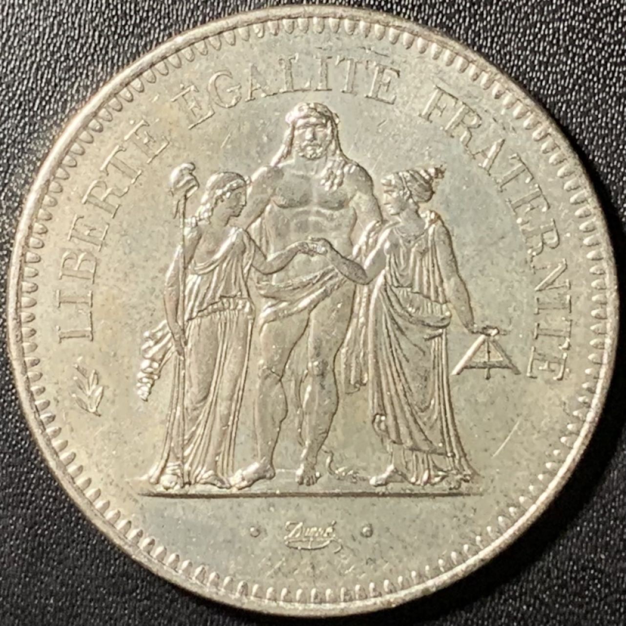 紫瑗钱币——第267期拍卖 法国 1975年 大力神 50法郎 30克 0.9银 UNC