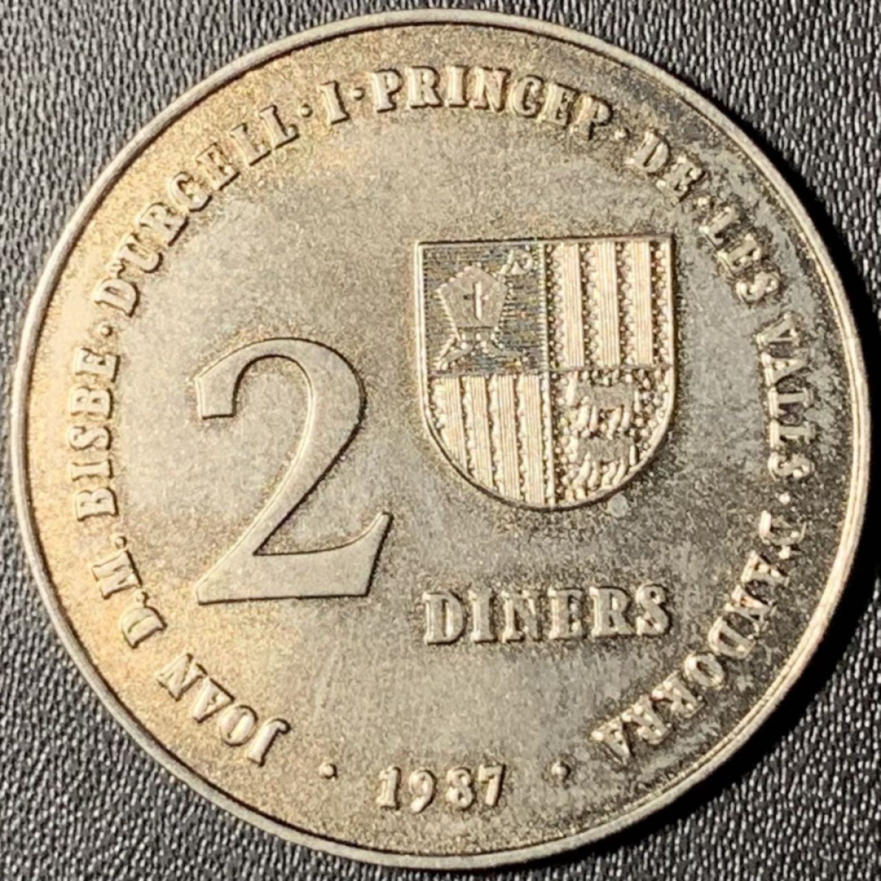 紫瑗钱币——第331期拍卖 安道尔 1987年 阿尔贝维尔冬奥会 2第纳尔 铜镍纪念币