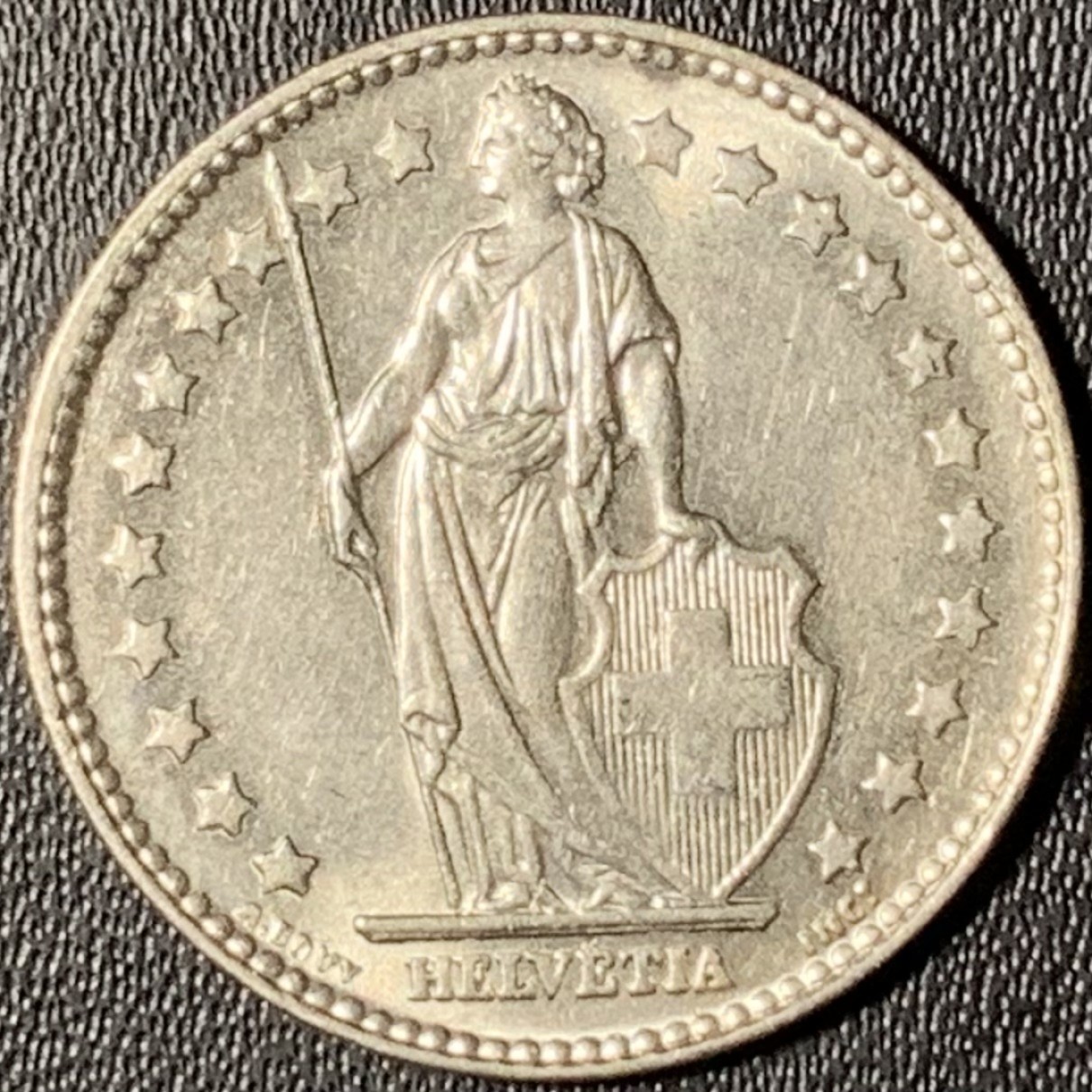 紫瑗钱币——第331期拍卖 瑞士 1961年 赫尔维蒂亚 1法郎 5克 0.835银 UNC