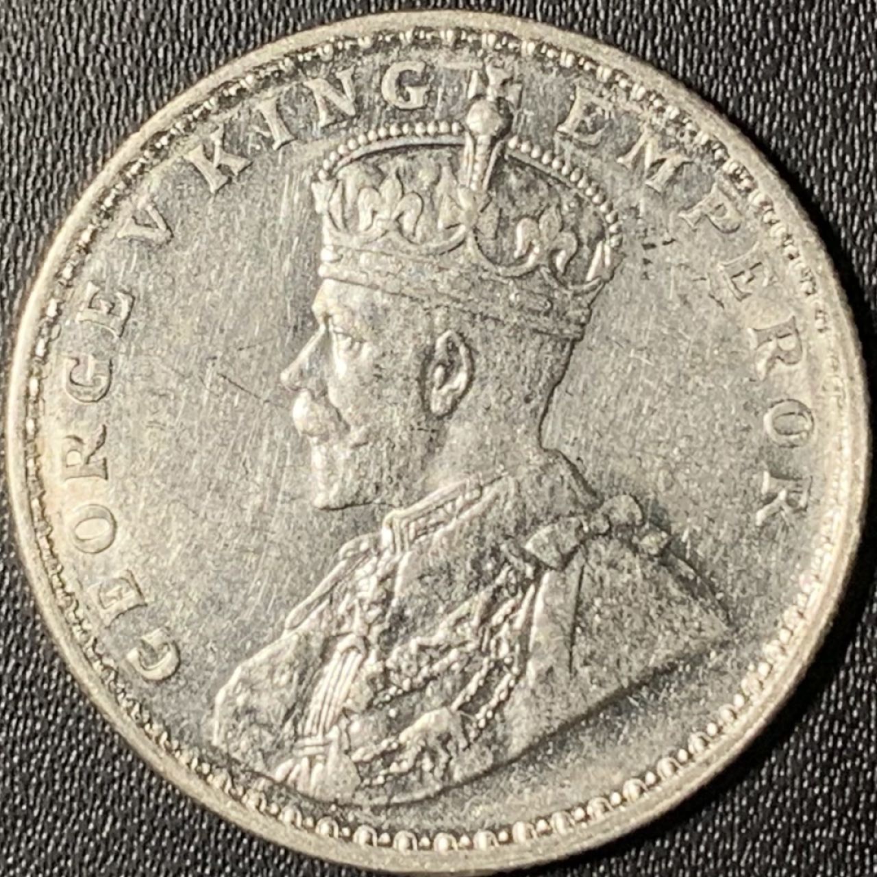 紫瑗钱币——第331期拍卖 英属印度 1917年 C版 乔治五世 1卢比 11.67克 0.917银 UNC