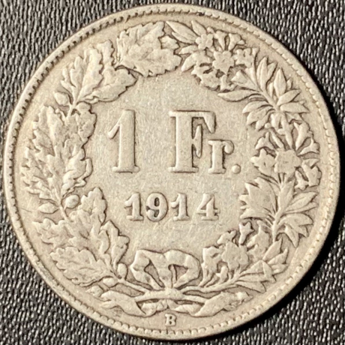 紫瑗钱币——第268期拍卖 瑞士 1914年 赫尔维蒂亚 1法郎 5克 0.835银