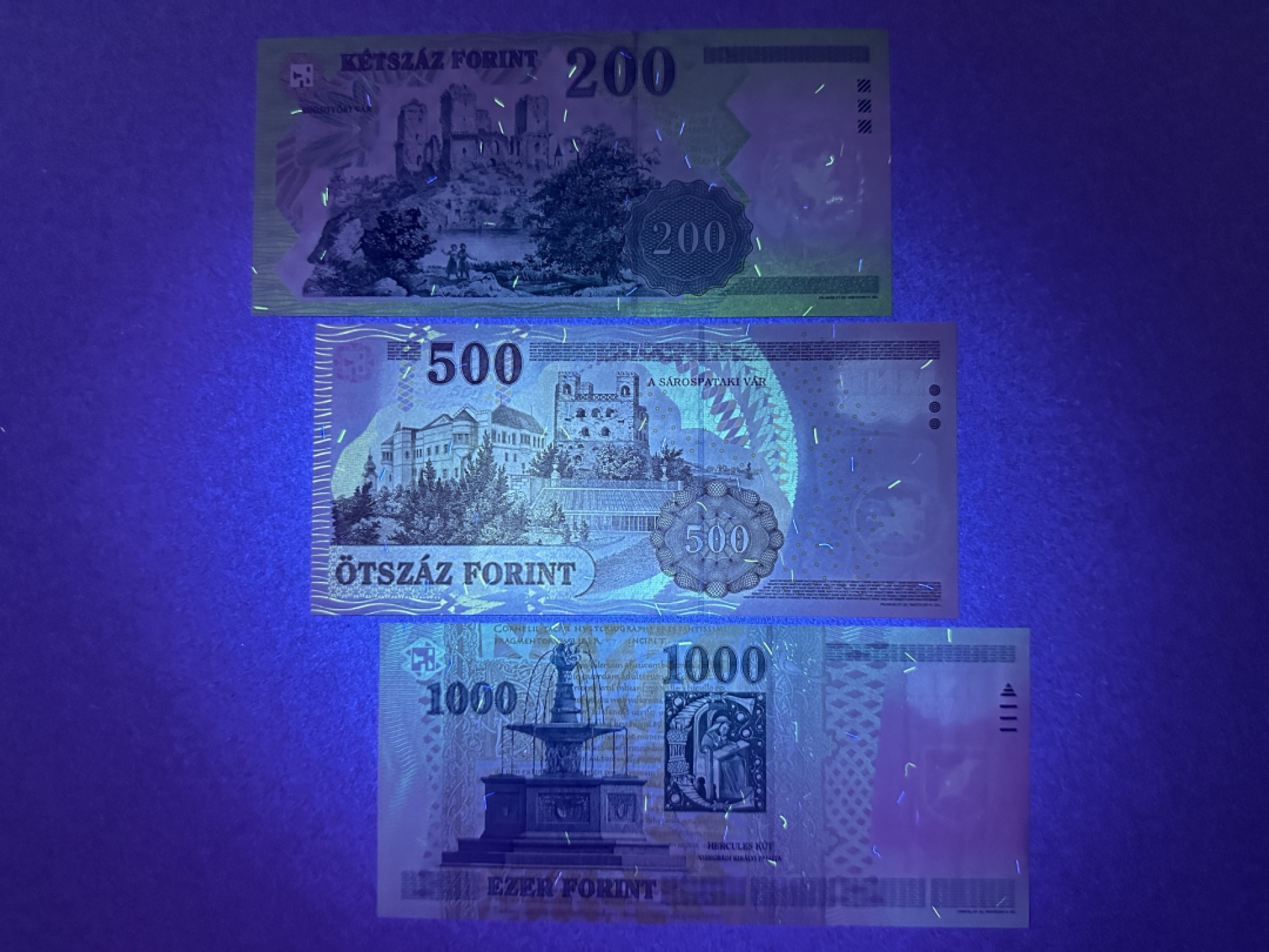 《张总收藏》99期——外币精品100拍 匈牙利200、500、1000福林3张 UNC