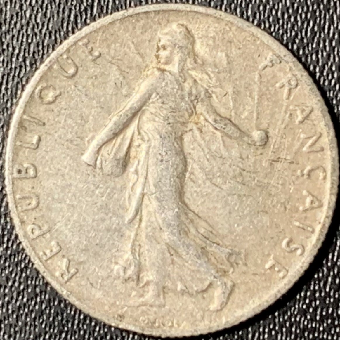 紫瑗钱币——第268期拍卖 法国 1918年 播种女神 50分 2.5克 0.835银