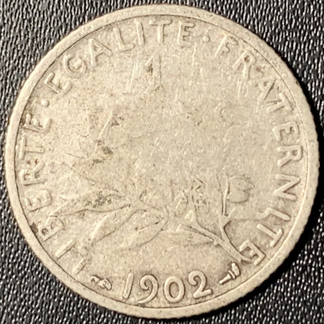 紫瑗钱币——第268期拍卖 法国 1902年 播种女神 1法郎 5克 0.835银