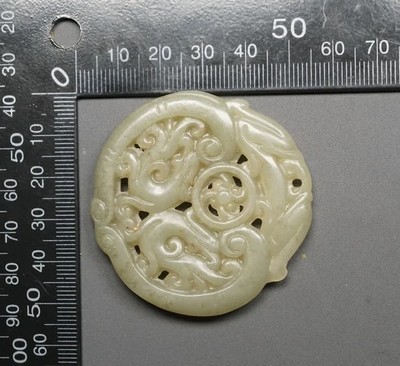 玉石翡翠玛瑙｜拍卖专场 和田玉 龙凤牌挂件