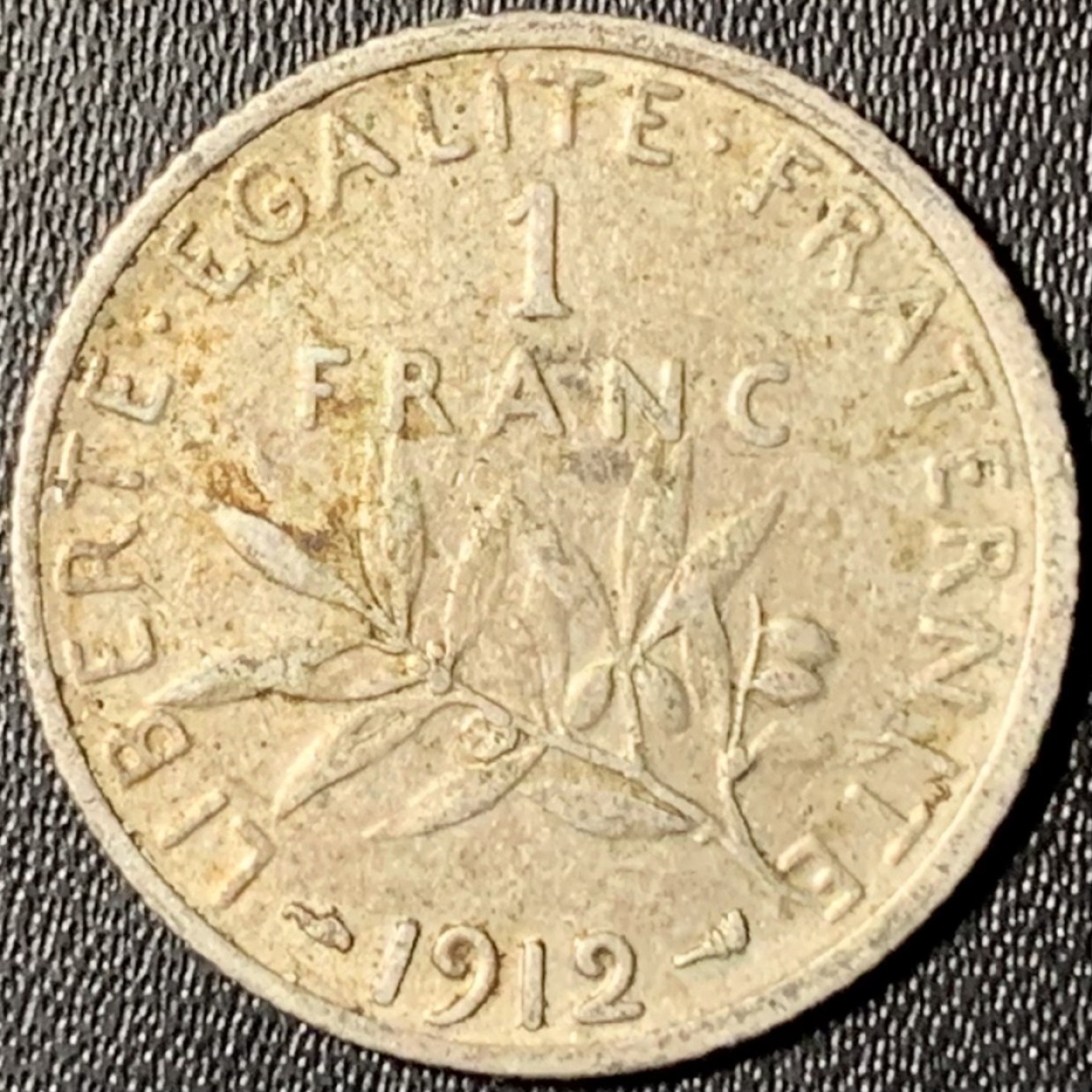 紫瑗钱币——第268期拍卖 法国 1912年 播种女神 1法郎 5克 0.835银